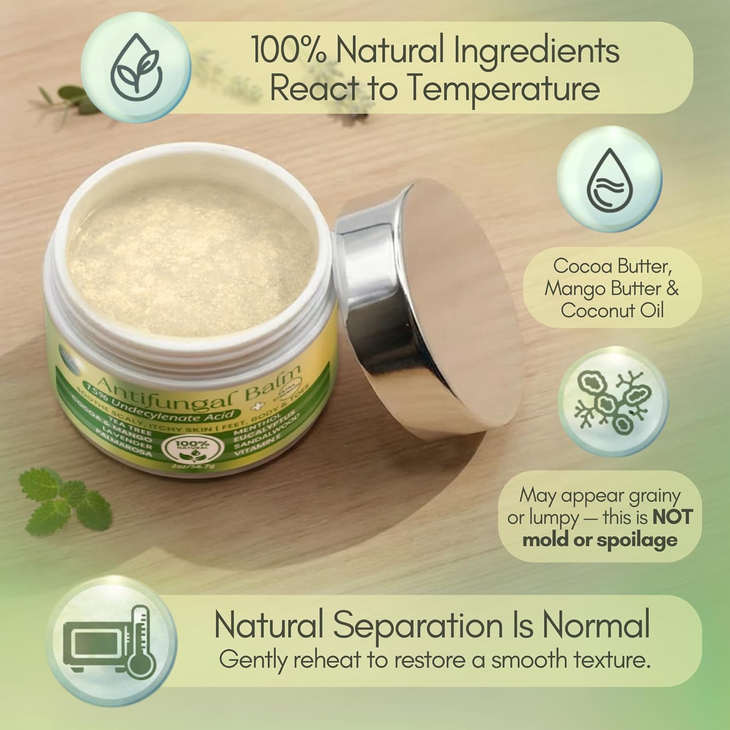 15% Undecylenic Acid Anti Fungal Balm