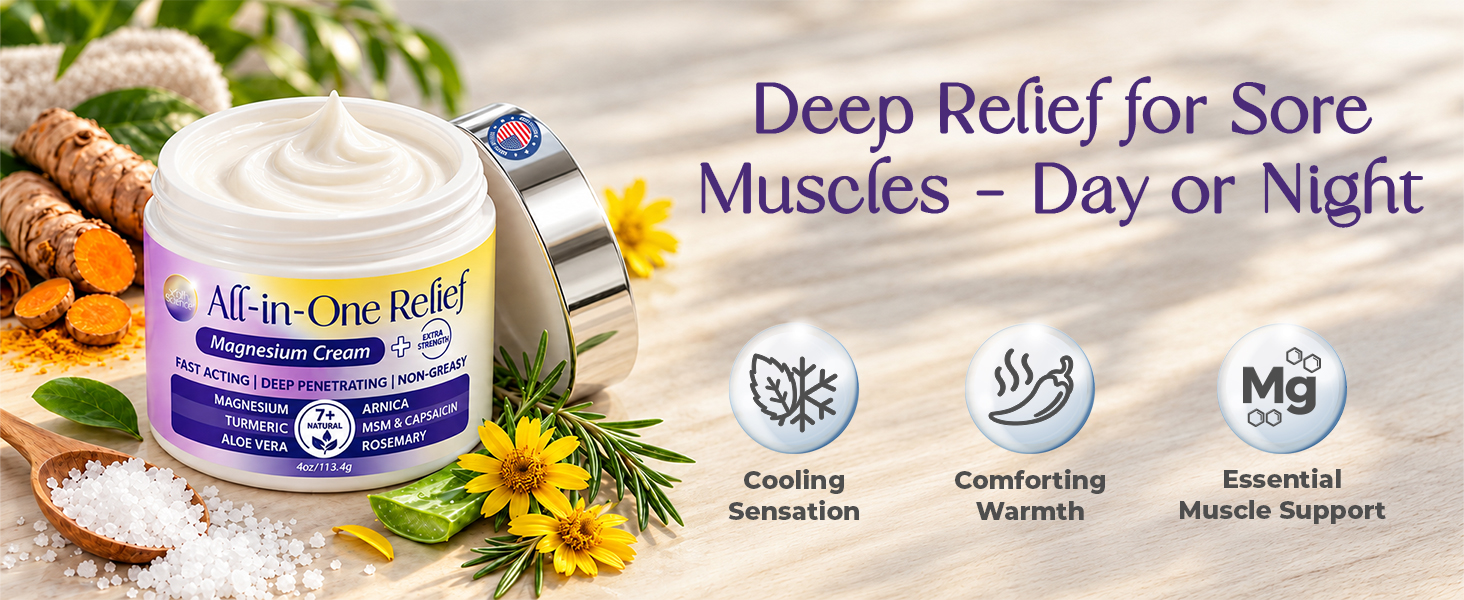 Magnesium pain relief cream
