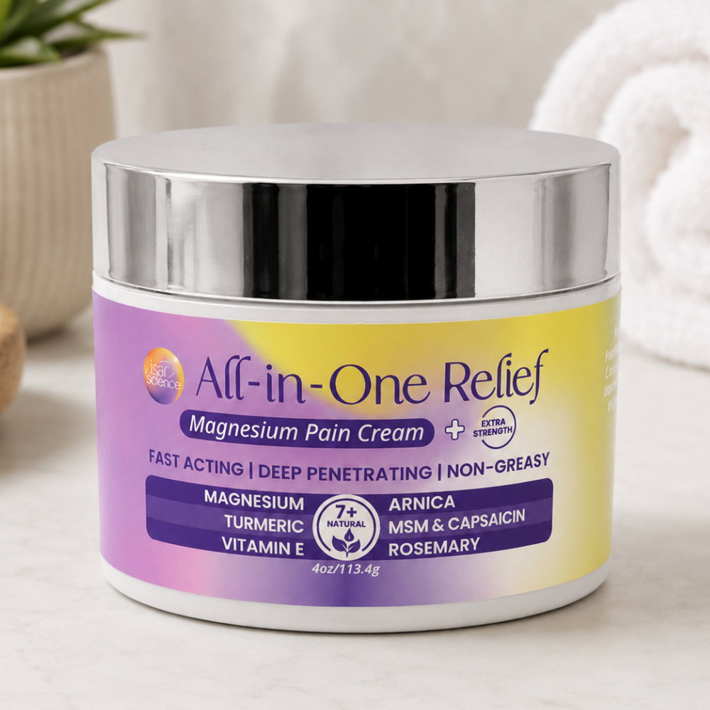Magnesium Cream for Muscle Pain – Natural 4 oz All-in-One Relief Formula | Purple Canyon