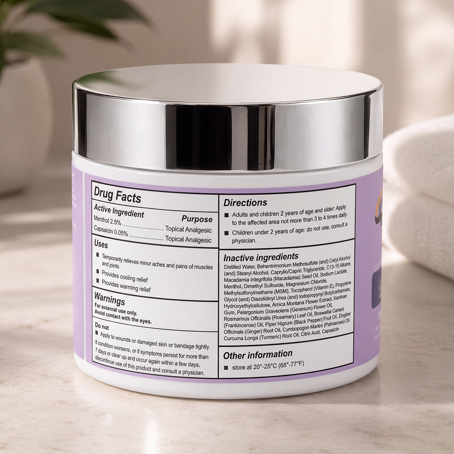 Magnesium Cream Drug facts