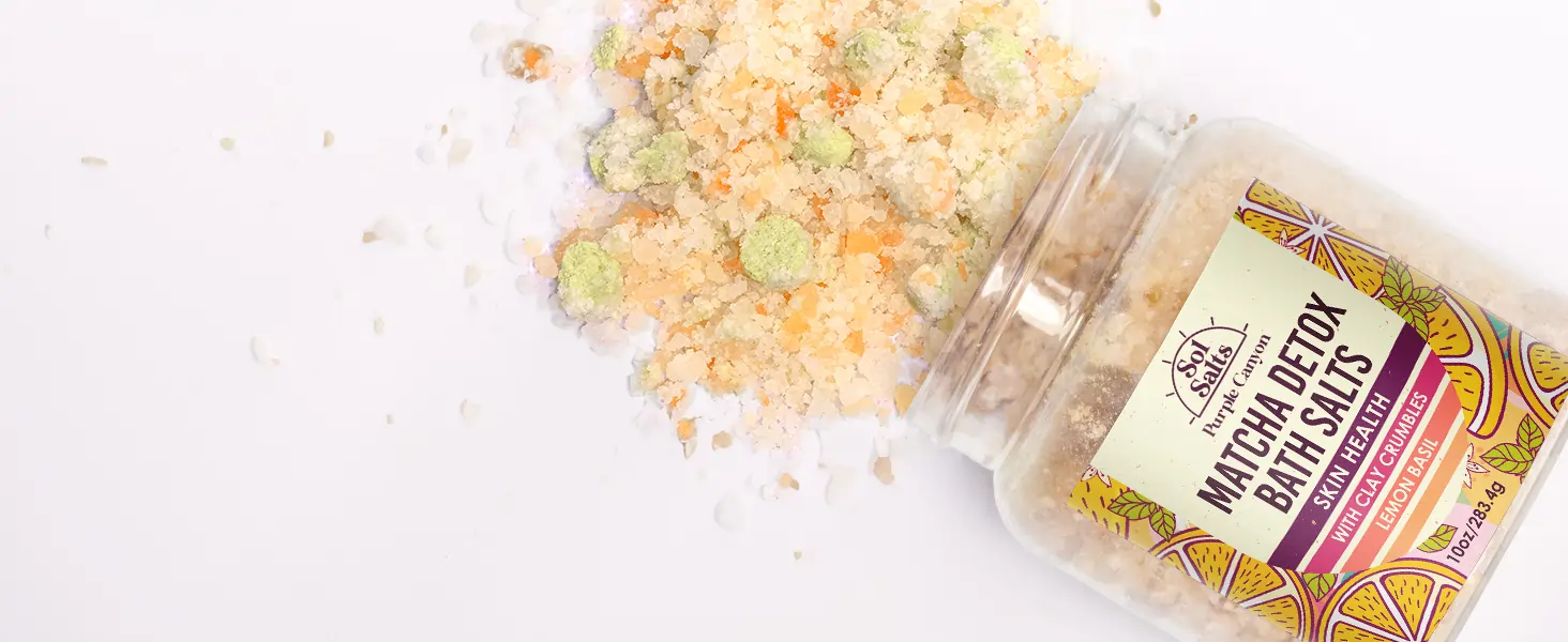 Matcha Detox: Lemon Basil Bath Salts – 10 oz