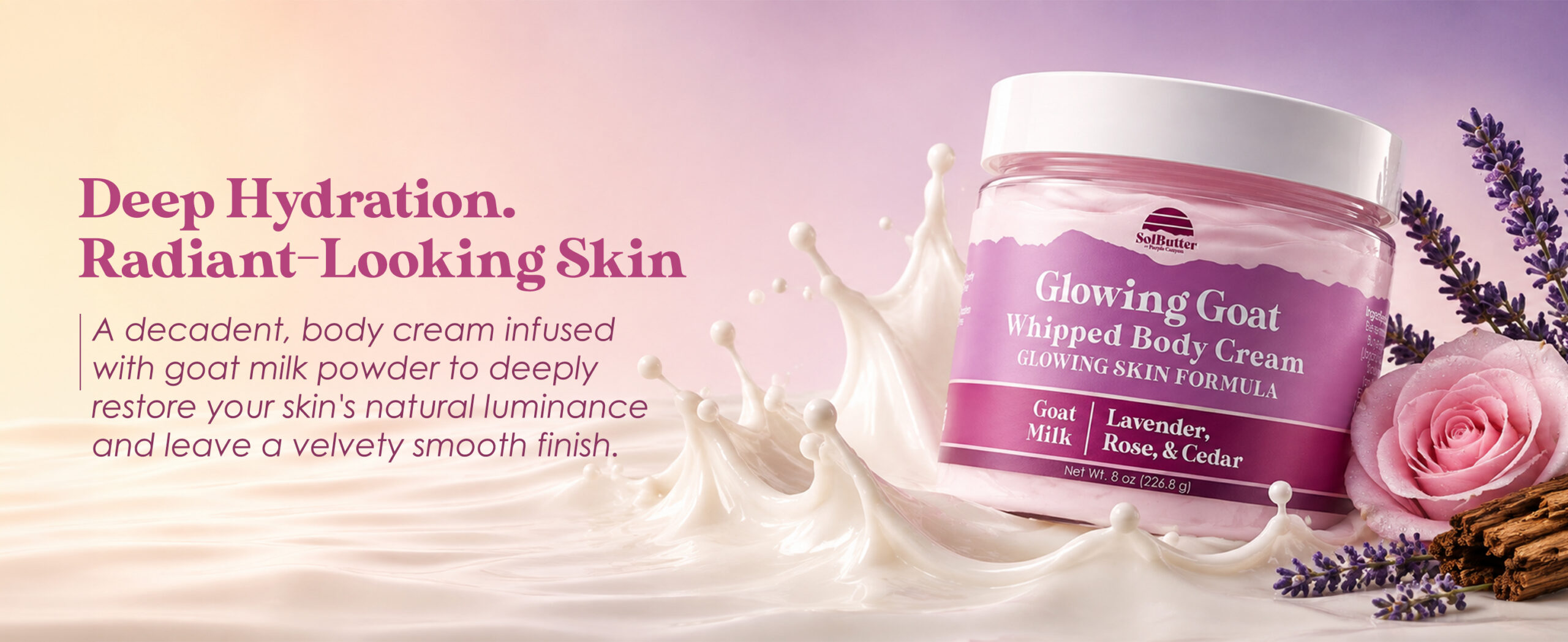Purple Canyon Glowing Goat Whipped Body Butter 8 oz