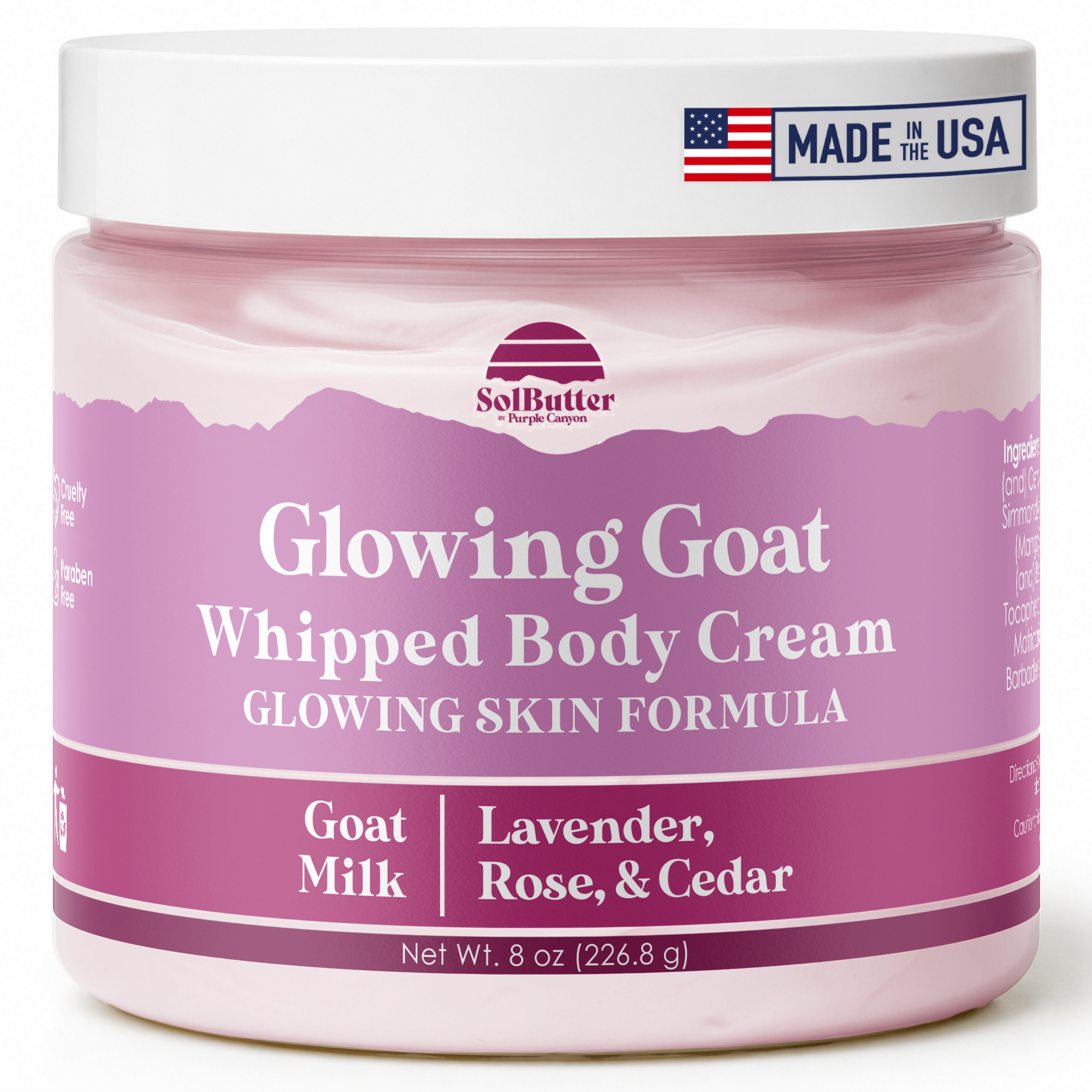 Purple Canyon Glowing Goat Whipped Body Butter, 8 oz