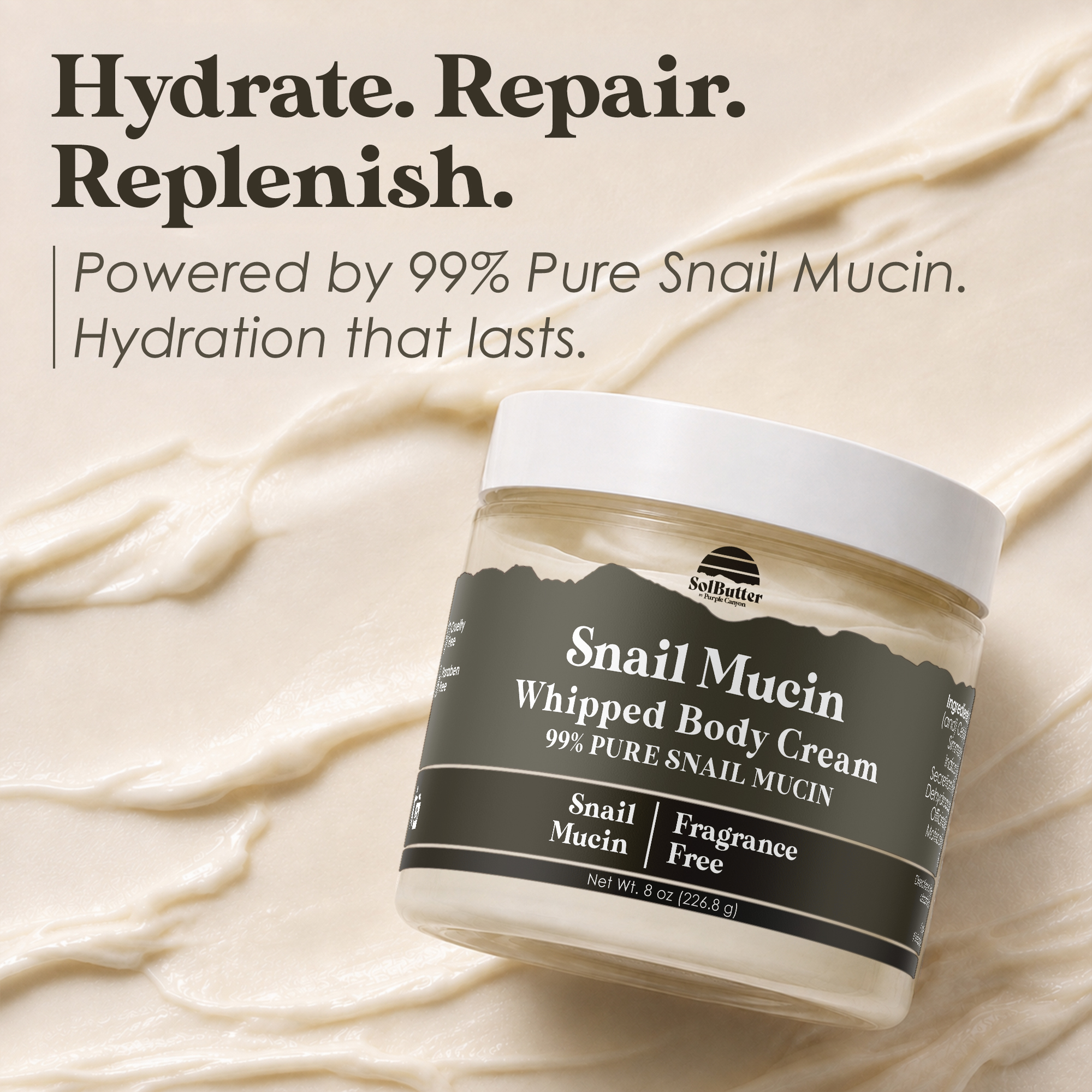 Purple Canyon Snail Mucin Whipped Body Butter 8 oz