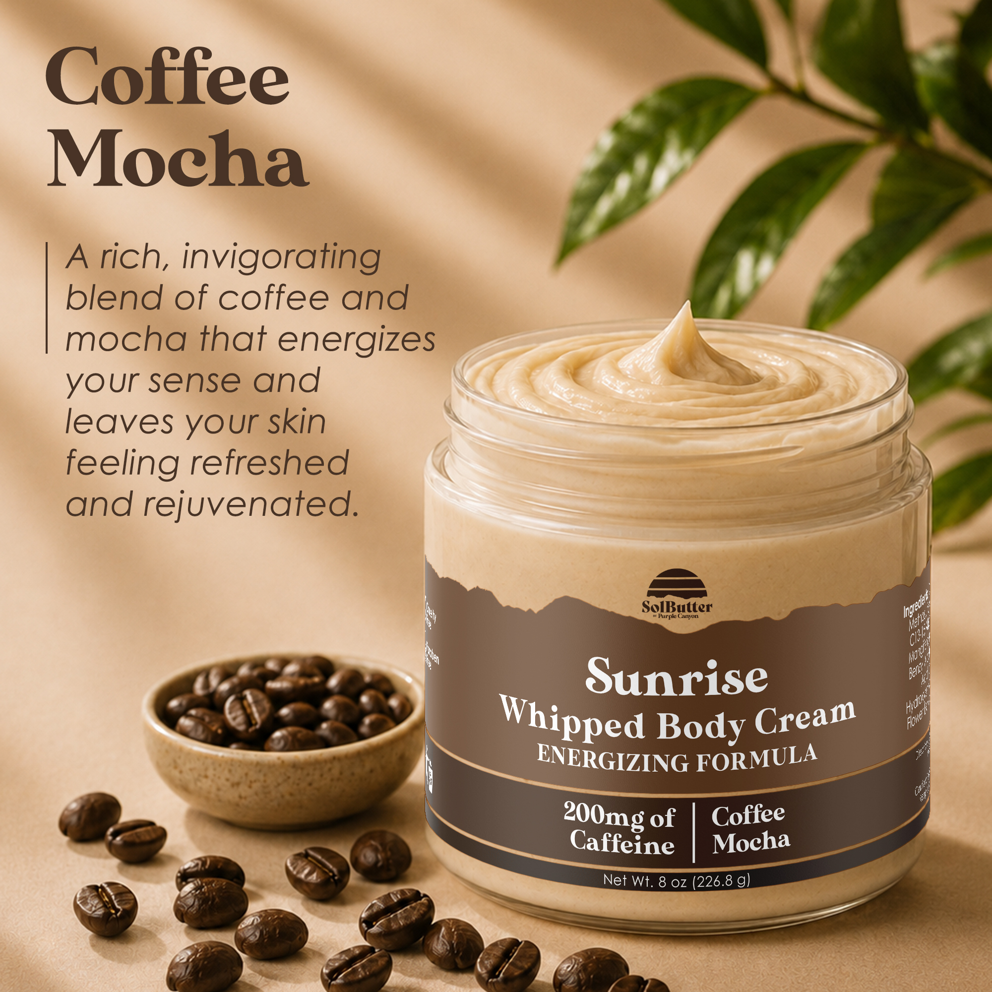 Purple Canyon Sunrise Coffee Mocha Whipped Body Butter 8 oz