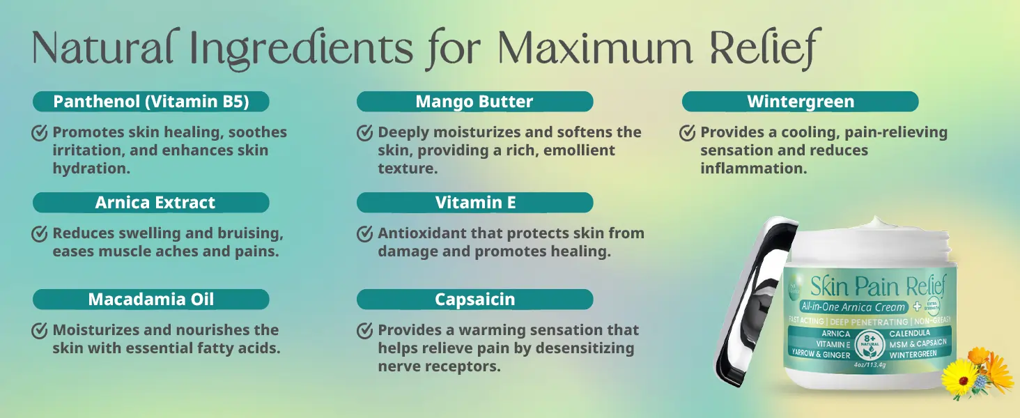 Arnica Cream Extra Strength Pain Relief – 4 oz