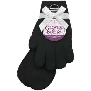 Overnight Moisturizing Spa Socks & Gloves: Black