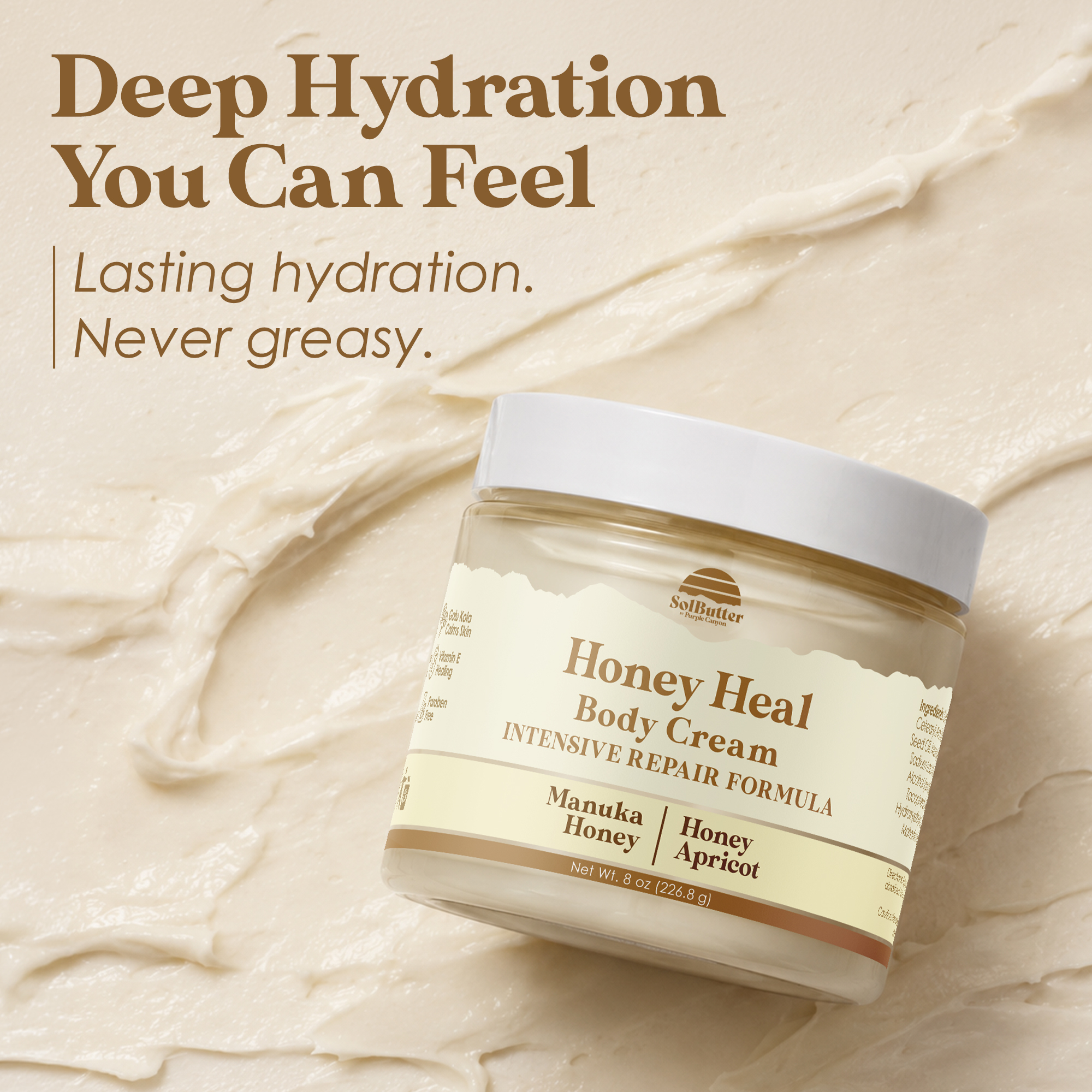 Purple Canyon Honey Heal Whipped Body Cream